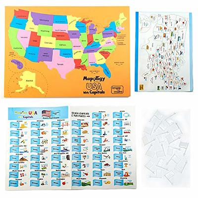 United States Puzzle for Kids - 70 Piece - USA Map Puzzle 50 States with  Capitals - Childrens Jigsaw Geography Puzzles Ages 4-8, 5-7, 4-6 - US  Puzzle