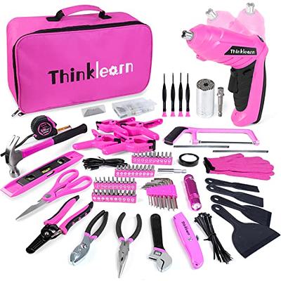 Apollo Household Tool Kit with 16.5 in. Tool Box Pink (170-Piece