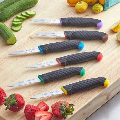 Schraf 4 Paring Knife Set with 1 Serrated and 2 Smooth Edge Knives with  TPRgrip Handles - 3/Pack