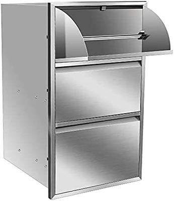 VEVOR Pull Out Trash Drawer 19.7W x 26.5H Inch Outdoor Kitchen