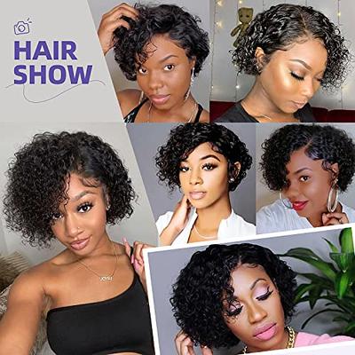 Short Pixie Cut Lace Deep Wave Short Curly Wigs 250% Density Brazilian Remy  Curly Bob For Black Women From Harrietacy, $59.77