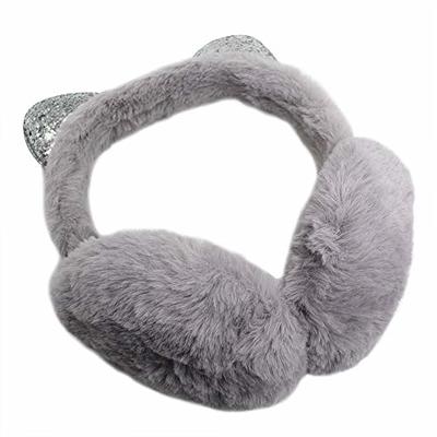 Women Kid Warm Ear Muffs Lovely Earmuffs Cute Shinny Cat Ear Winter Headband