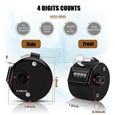  KTRIO Pack of 2 Colors Handheld Tally Counter 4-Digit Number Count  Clicker Counter, Hand Mechanical Counters Clickers Pitch Counter for  Coaching, Knitting, People, Lap, Fishing, Golf : Sports & Outdoors