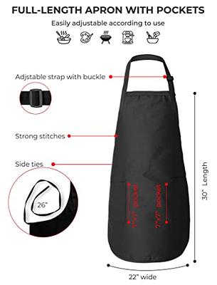  Funny Aprons for Men, BBQ Dad Apron with 2 Pockets