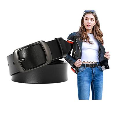 ALAIX Women's Leather Belt Dress Belt for Jeans Jumpsuit Coat Fashion Tie a  Knot Genuine Leather Waist Belt at  Women’s Clothing store