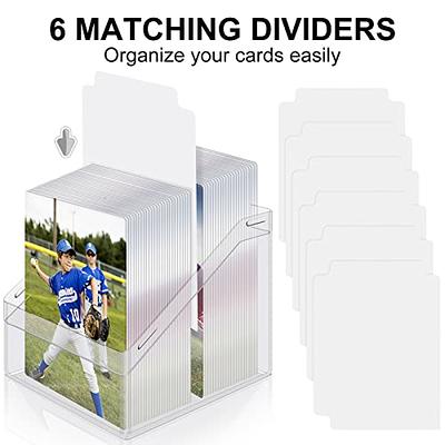 400 Trading Card Storage Box with Dividers Baseball Card Holder for Sports  Cards