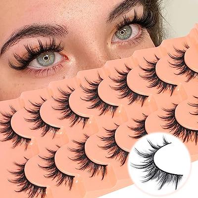 kmilro Manga Lashes Clear Band False Eyelashes 7 Pairs Anime