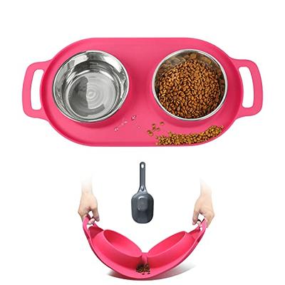 Juqiboom Dog Bowls 2 Stainless Steel Bowl for Pet Water and Food Feeder  with Non Spill Skid Resistant Silicone Mat for Pets Puppy Small Medium Cats  Dogs - Yahoo Shopping