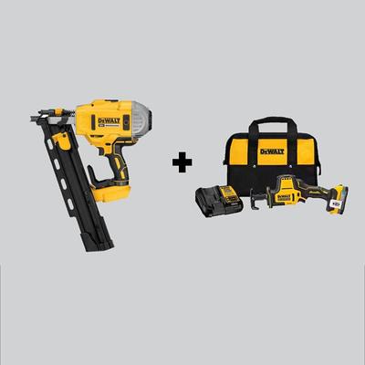 DEWALT 20V MAX XR Cordless Brushless Reciprocating Saw and 1/2 in