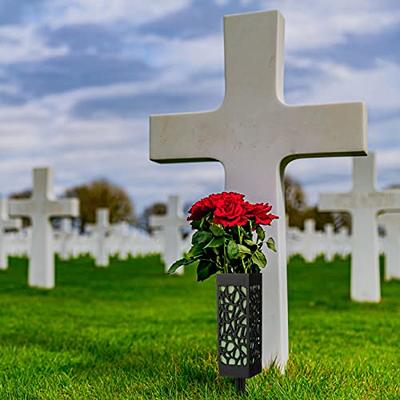 2 Pcs Decorative Outdoor Planters Flower Basket Headstone Grave