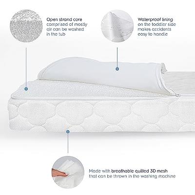 BABELIO Breathable Crib Mattress, Dual-Sided Memory Foam Toddler Mattress,  Waterproof Baby Mattresses for Crib and Toddler Bed, Removable and Machine