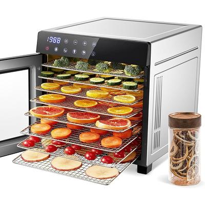 Food Dehydrator 4 Presets Large Capacity 600W Dehydrated Dryer Machine 8 Stainless  Steel Trays 48H Timer 165°F Temperature - Yahoo Shopping