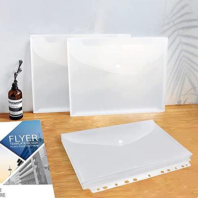 UPZDER 30 Pack Clear Plastic File Folders, L-Type Plastic File Folders  Letter Size, Project Pockets Plastic Sleeves Transparent Folder for Office  