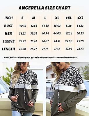 Angerella Plus Size Hoodies for Women Long Sleeve Floral Print