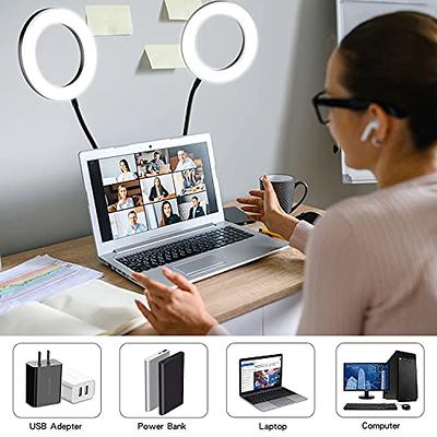 Ring Light for Laptop Zoom Meetings, Video Conference Lighting Kit, 5“ Clip  On Ring Light for Video Conferencing Skype Video Call/Virtual Meeting/Zoom