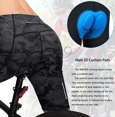 Men's Bike Shorts 3D Padded Cycling Road Biking Underwear Mountain Riding  Biker Bicycle UPF 50+ Cycle Shorts Zipper Pockets(Camo Black,XXL) - Yahoo  Shopping