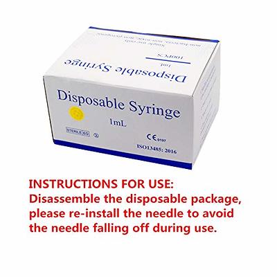 1ml Syringe with Needle-25G 1 Inch Needle, Individual Package-Pack of 20 -  Yahoo Shopping