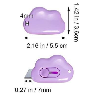 Bantoye 3 Pcs Mini Utility Knife Cloud Box Cutters Retractable Letter  Opener Slide Open with Keychain Hole for Letter Box Envelope, Multicolor A  - Yahoo Shopping