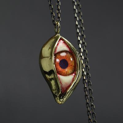 Colorful Realistic Eye Necklace Rainbow Eye Pendant Eyeball Jewelry Third  Eye Glass Pendant 12 Colors Available - Etsy