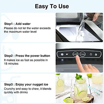 Nugget Ice Maker Countertop - Silonn Pebble Ice Maker Machine with  Self-Cleaning Function, 33lbs/24H, Ice Makers for Home/Kitchen/Office,  Stainless Steel - Yahoo Shopping