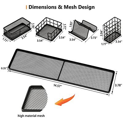 Desk Organizer, Desktop Organizer With Pencil Holders, Sticky Note Tray,  Paperclip Storage And Office Accessories Caddy, Office Stationery Supplies  Or