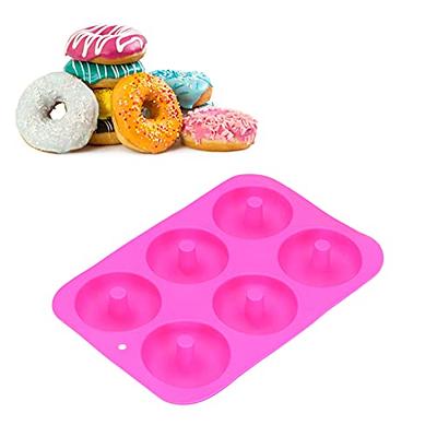 Donut Pan for Baking, Silicone Non Stick 6 Cavity Mini Doughnut