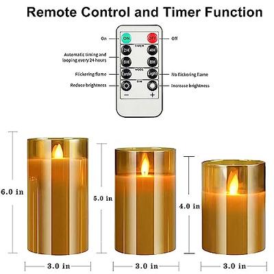 LED Christmas Candles With Flickering Flames Timer Remote NewYear Home  Decoration Battery Operated Candle Birthday Fake Candles