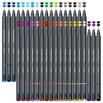 YISAN Colored Pens,Journal Pens,Colorful Pens Fine Tip,Fineliners,Fine  Point,Journaling Markers for Drawing,Note Taking,No Bleed,Art Projects