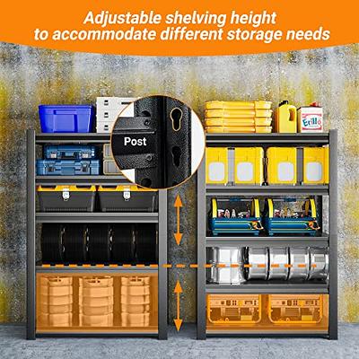 REIBII Garage Shelving Heavy Duty Storage Shelves Loads 1690 LBS,  Adjustable Metal Shelving Units and Storage Metal Shelves for Storage Rack  Shelf for