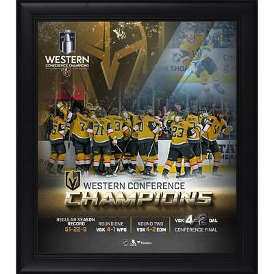 Vegas Golden Knights 2023 Stanley Cup Champions Fanatics Authentic Mahogany  Mini Helmet Logo Display Case