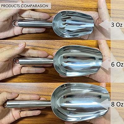 Mercer41 Stainless Steel Gold Ice Scoop 6 oz, Titanium Golden Plating Metal Ice Scooper for Ice Maker, Multipurpose for Candy Wedding, Kitchen, Bar Party, Pet/