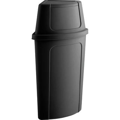 Lavex 20 Gallon Black Round Commercial Trash Can / Ingredient Bin