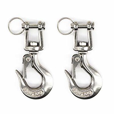 304 Stainless Steel Swivel Lifting Hook Steel Eye Hook With Latch