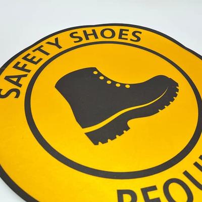 SmartSignCaution: Closed Toe Shoes Required with Graphic, Plastic Sign,  10 X 14