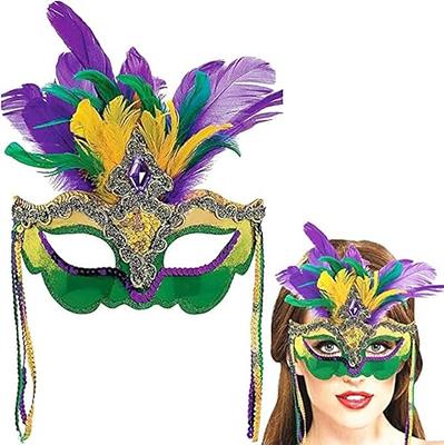 Erythem Masquerade Mask With Stick Venetian Womens Masquerade Masks For  Halloween Carnival Cosplay Costume Party