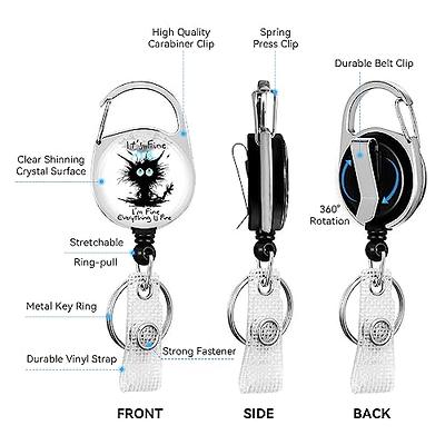 High Quality Metal Retractable Belt Key Ring Pull Badge Reel ID