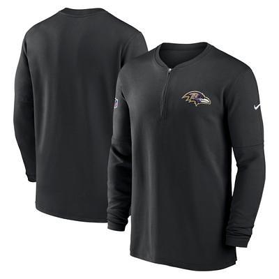 Nike Black Detroit Lions Sideline Coach Short Sleeve Hoodie Quarter-zip  Jacket for Men