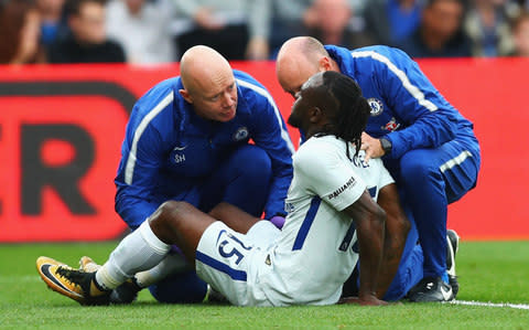 Victor Moses joins Chelsea's casualty list - Credit: GETTY IMAGES