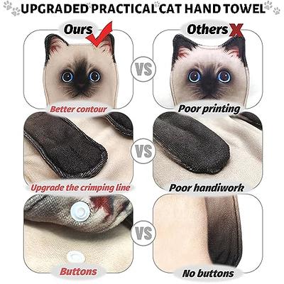 Cat Hand Towels Funny Kitchen Bathroom Cute Decorative Decor Hanging Towel  Tea