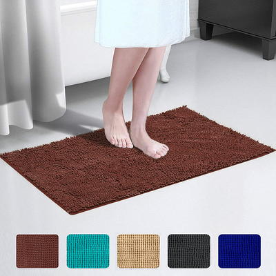 Yimobra Original Luxury Chenille Bath Rug Mat, 32 x 20 Inches, Soft Shaggy  Bathroom Rugs, Large Size, Super Absorbent and Thick, Non-Slip, Machine