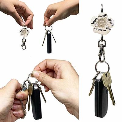 8 Pack Key Clip Key Ring - Carabiner Metal Keychain Clip - Key