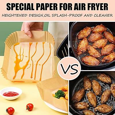 UHOUSE air fryer liners 9.5 inch square, air fryer disposable paper liner  square, air fryer liners disposable,Baking Paper for Air Fryer And Baking