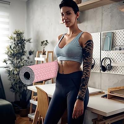 Yoga Mat 1/3 inch QMKGEC Exercise Mats 8mm TPE Non-Slip Extra Thick  High-Density Eco Friendly for Yoga Workout Pilates Yoga Mats for Women Men