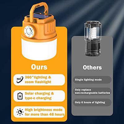 Camping Lantern Battery/Solar energy Powered Lights for Power Outages, Home  Emergency, Camping, Hiking, Hurricane, A Must Have Camping Accessories