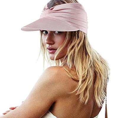 Beorndmy Sun Visor Hat Womens Wide Brim Elastic Empty Top Summer Hats for Women  UV Protection Beach Travel Cap Pink - Yahoo Shopping
