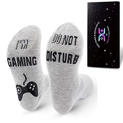 Do Not Disturb I'm Gaming Socks,Funny Novelty Socks Gaming Gift for Teen  Boys Mens Gamer Kids Sons Husbands Boyfriends Women 