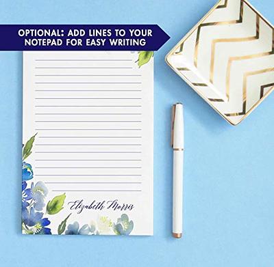 Watercolor Blue Floral Notepad Set, Floral Stationary Paper and Envelopes  Set, Personalized Notepads for Women, Floral Stationery Set for Women,  Custom Stationary Notepad, Size 5.5 x 8.5in, 50 Sheets - Yahoo Shopping