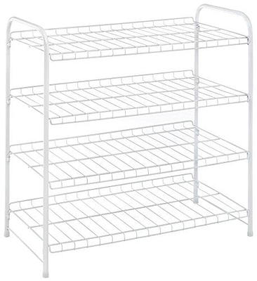 Mainstays 10 Shelf Organizer Shoe Rack with Cover, White