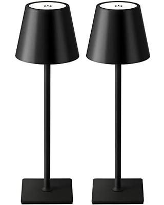 Cordless Rechargeable Battery Operated Table Lamp - Black