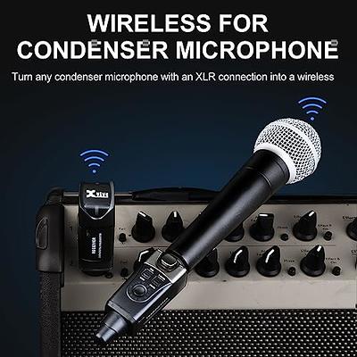 100FT Wireless XLR Microphone Transmitter Receiver System USB Charge for  Speaker